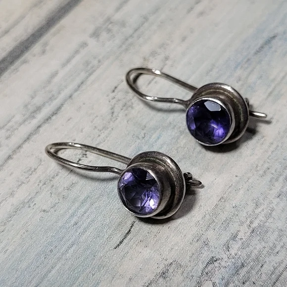 Sajen 925 Amethyst Earrings - Picture 5 of 9